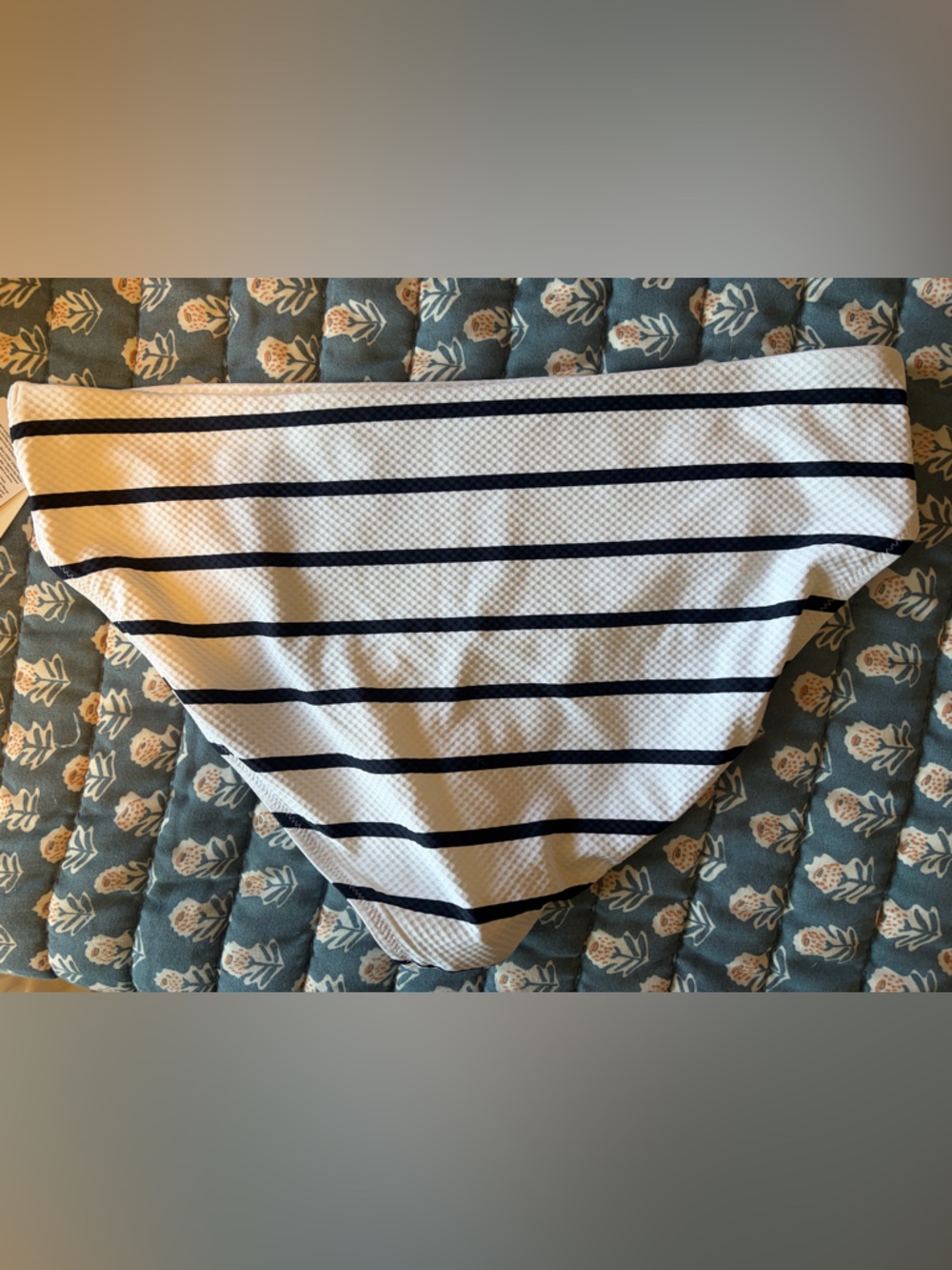 CALIA Core Mid Rise Swim Bottom XL White Blue Stripe Mesh NWT - Picture 6 of 6
